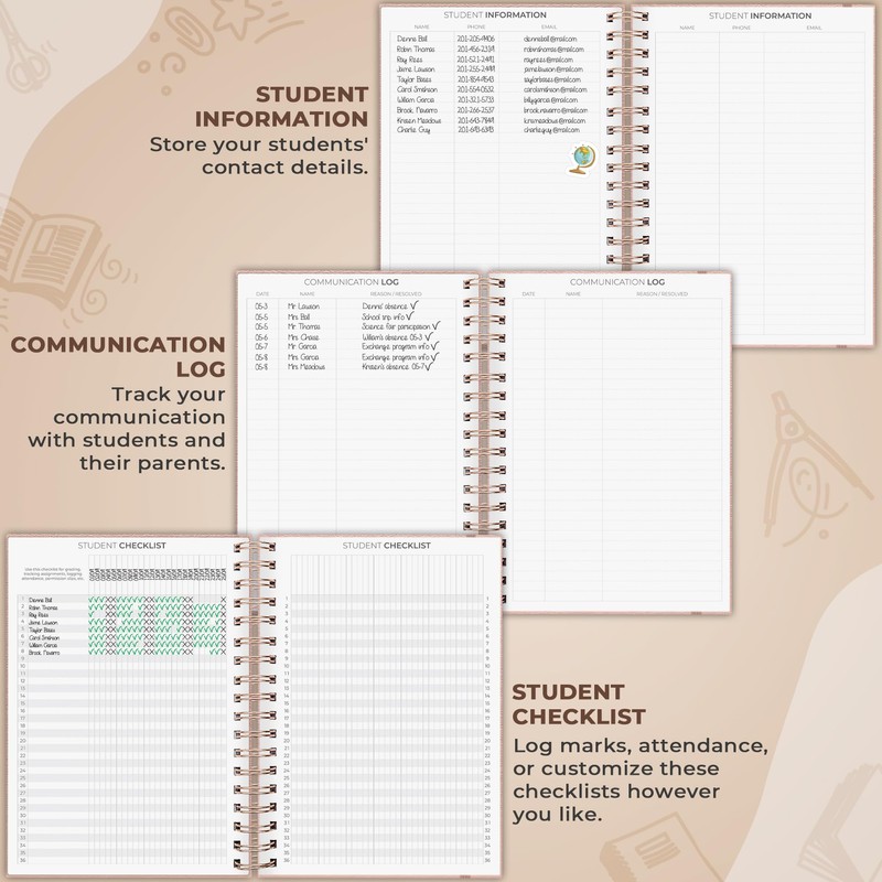 Clever Fox Teacher Planner Spiral – School Year Planner with