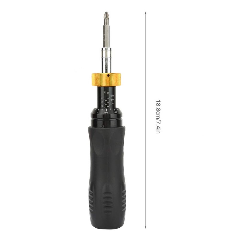 Precision Certified Torque Screwdriver 0.5-3 Nm, Adjustable Torque Screwdriver for