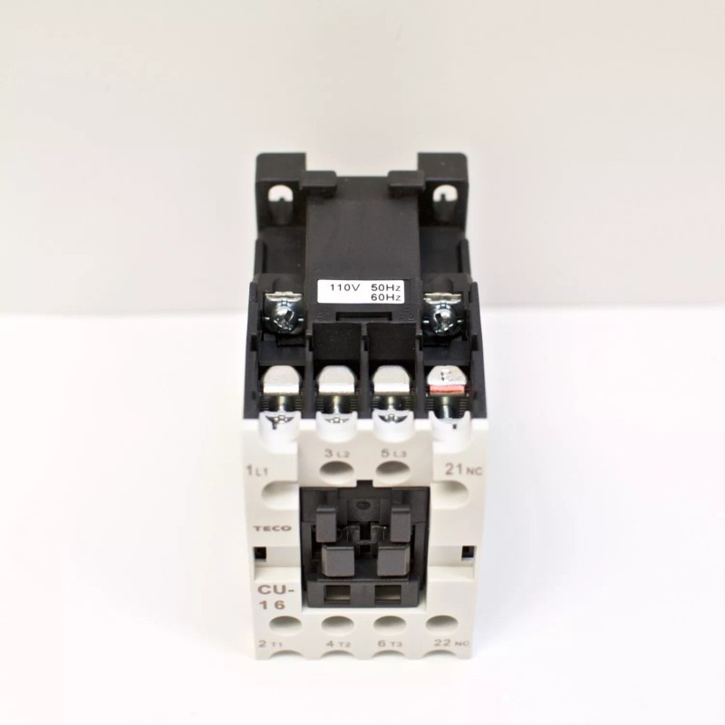 TECO CU-16 Magnetic Contactor, 110VAC Coil Voltage, 3A1b Contacts NC