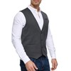JEFF Men's Nikolaj Plain Vest with Viscose Content, Suit Vest,