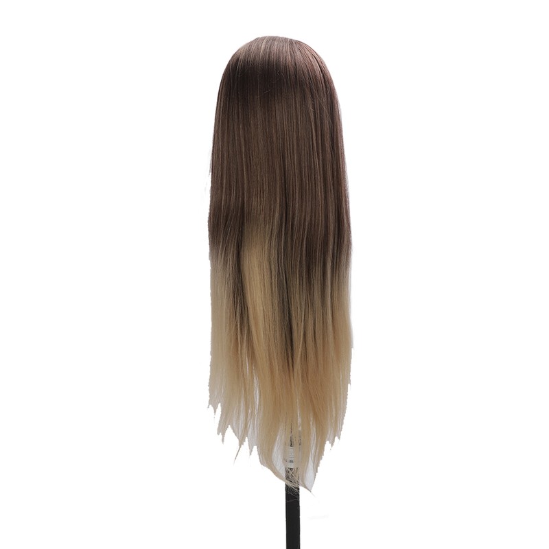 Training Head Long Soft Hair Hairdressing Styling Mannequin Head Hat