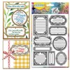 CHGCRAFT Label Frame Clear Stamp Transparent Craft Stamps for DIY