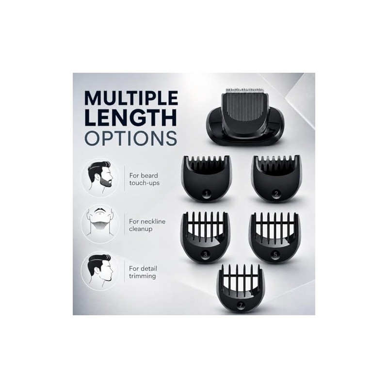 Replacement Razor Head with 5 Guide Combs (1/2/3/5/7mm) Compatible with