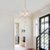 ZSDHXi 6-Light Antique White Pendant Light, Modern Farmhouse Chandeliers for