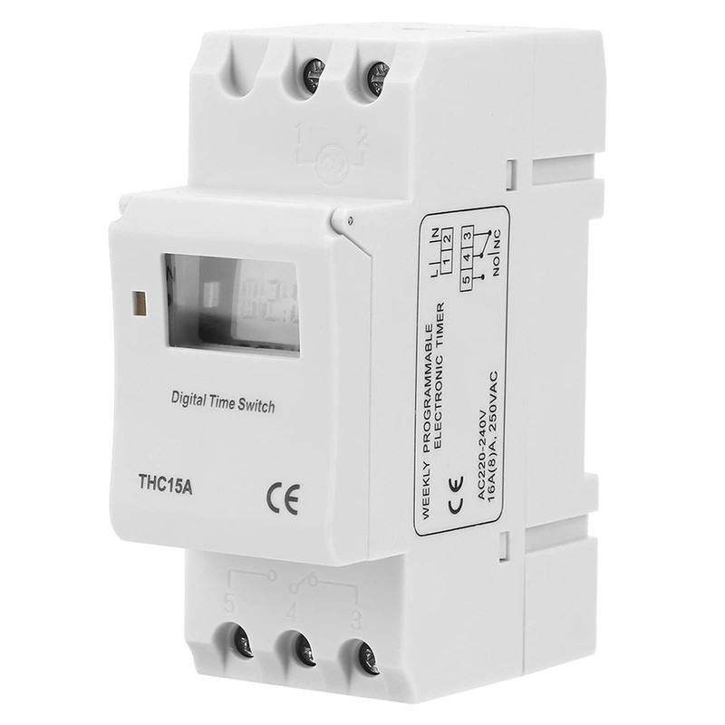 THC15A 220-240VAC 20A Digital Programmable Timer Switch for Industrial Use