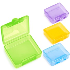 Sukuos Small Pill Box 4 pcs, Cute Travel Pill Organizer for Pocket Purse Portable Daily Pill Case Container for Vitamin Fish Oil Supplements, Easy to Open & Clean