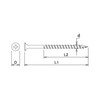 DAIDOHANT 10176792 Course Thread BK (Nominal Diameter d) 3.8 x
