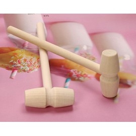 Tupalizy 2 Pieces Mini Wooden Mallet for Chocolate Heart Breakable Smashing Wood Hammers for Cracking Crabs Lobsters Shells Golf Tees Preschooler Crafts Seafood Tools Kitchen Supplies