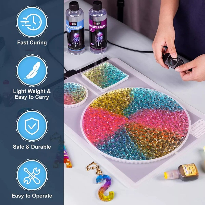 B0B2WQGKYN Let's Resin Alfombrilla Calefacción Resina Curado Rápido