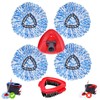 4-Pack Microfiber Spin Mop Head Replacements - Compatible with Oceda