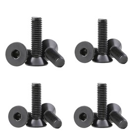 PZRT 12PCS DIN7991 Black Zinc Plated 304 Stainless Steel Countersunk Hexagon Socket Screws Flat Head Hexagon Socket Bolts Firmware Connectors Used in Construction Industry Furniture Chairs Beds M3x12
