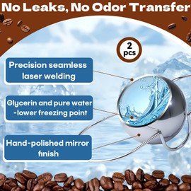 2-Pack XL Espresso Cooling Balls Suitable for Cooling Espresso