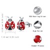 Sterling Silver Ladybug Earrings Women Cute Stud Earrings Graduation Birthday