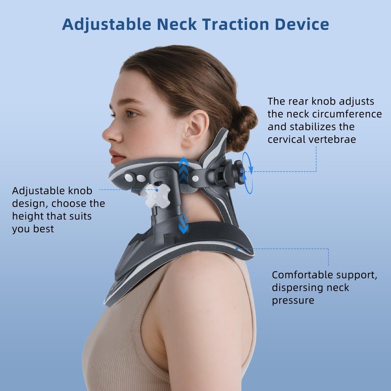 Neck Stretcher Cervical Traction, Adjustable Cervical Neck Traction Device, Neck