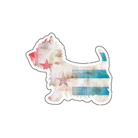 WickedGoodz Yorkie Dog Distressed Flag Vinyl Decal - Dog Breed Bumper Sticker - for Laptops Tumblers Windows Cars Trucks
