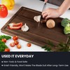 Walnut Wood Cutting Board for Kitchen with Deep Juice Groove