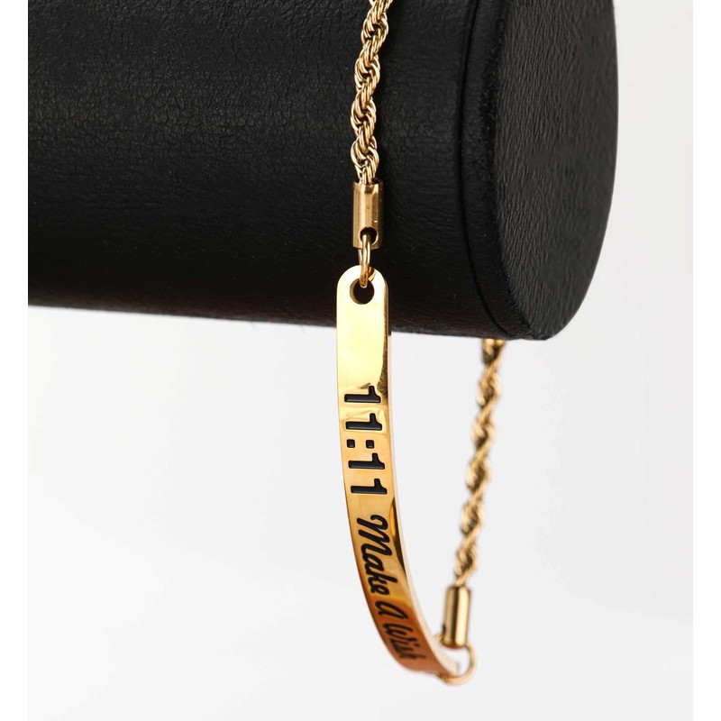 cuffsecret Adjustable 11:11 Make A Wish Bracelet (Golden)