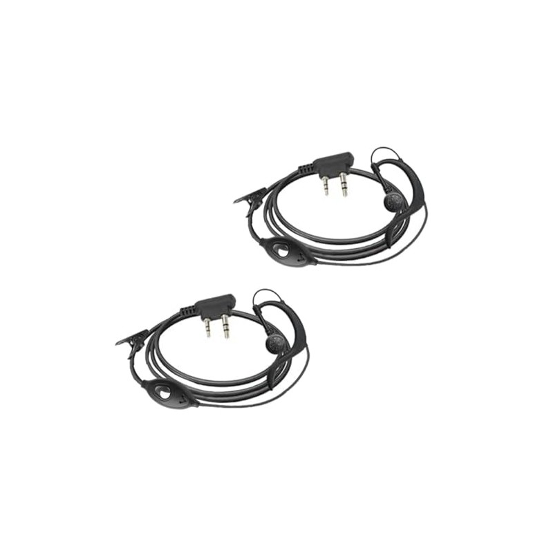 TIDRADIO Walkie Talkies Earpiece with Mic G Shape 2 Pin