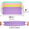 Linkidea 8 Pack Stretchy Exfoliating Towel with Pull Straps, Bulk