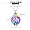 Yinplsmemory Crystal Love Heart Urn Ashes Necklace for Women Mom