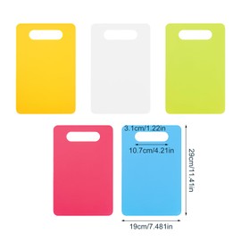 5Pcs Flexible Plastic Cutting Board Mats, Colored Mats, BPA-Free, Non-Porous, Gripped Back and Dishwasher Safe,11.4 in x 7.5 in, 2mm Thickness