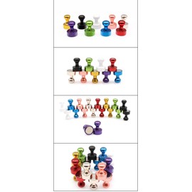 9Pcs Colourful Super Magnetic Neodymium Magnet Push Pin Magnet Refrigerator Kitchen Whiteboard Durable Magnetic Snap Button Home Magnets