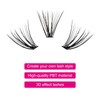 Fadlash Cluster Eyelashes, 40 Roots, 0.07mm, D-curl, 12mm, Medium Length,