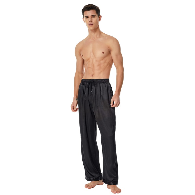 TONY AND CANDICE Men’s Satin Silk Pajama Pants Long PJ
