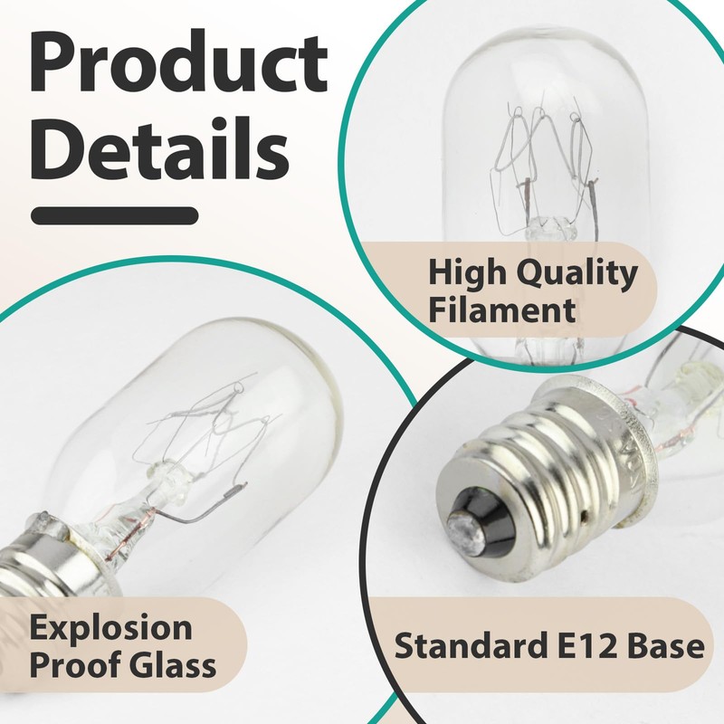 Gfdoso 2Pcs 20W 120V Incandescent Bulb Replacement for Conair RP34B