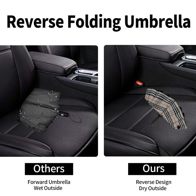 ZDSSM Compact Travel Umbrella Inverted Reverse Umbrellas for Rain &