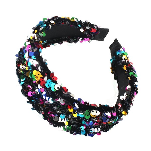Healvian Sequin Headband for Women, Elegant Headband with Glitter, Ideal