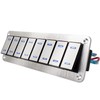 Waterproof Rocker Switch Panel 8 Gang Aluminum Rocker Switch Panel