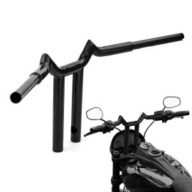 CB 12" Rise 1-1/4" Fat T-Bar Handlebar For Harley Dyna Sportster 1200 883 XL 48 72