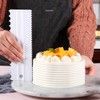 mwellewm 4 Pcs/set Cake Scraper Decorating Plastic Sawtooth Comb Mousse