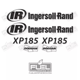 Ingersoll-Rand Doosan XP185 Vinyl Decal Kit - Portable Air Compressor Decal Set