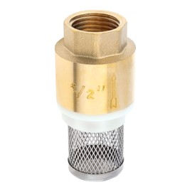 1-1/4" Brass Foot Valve, DN32 Check Valve Water Pump Bottom Valve with Filter One Way No Return Valve