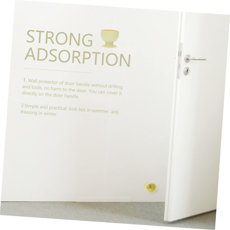 Ciieeo 3pcs Door Bumper Protector Door Knob Stopper Wall Protector