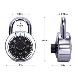 DAERDUO 24 Pack 50 mm (2") Black Dial Combination Padlocks, Hardened Steel Shackle, Locker Keyless Combination Locks for Gym Lockers, School Lockers, Office Lockers, and Toolboxes