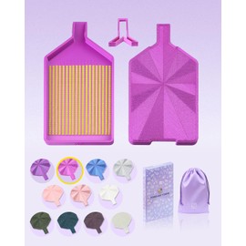 Silky Diamond Painting Tray with Lid, Diamond Painting Accessories, Diamond Art Tray with Prismatic Shine Lid, Diamond Art Accessories and Tools, Silky Grape