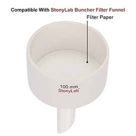 stonylab stonylab Quantitative Filter Paper, 100 Pack Slow Flow Rate Cellulose Filter Paper Circles with 10 Micron Particle Retention, 94 mm Diameter