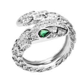 Quodaudes Adjustable Rings for Women 14k Gold Plated Bunny Ring Stackable Rings Pack Cute Silver Rings Set for Women, Rhinestone, Cubic Zirconia