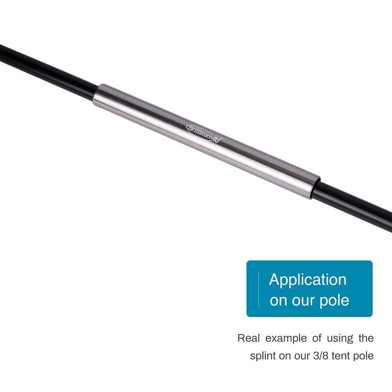 BRILLIANCE4U Tent Pole Repair Sleeve, Tent Pole Splint, Spare Repair