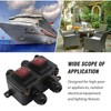 EATAKWARD IP66 Waterproof Double Toggle Switch with Red Light Rocker