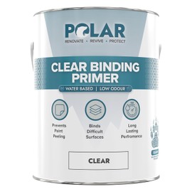 Polar Clear Binding Primer - 84 Fl Oz - High-Adhesion Primer for Drywall, Plaster, Cement, Stucco & Wood - Interior & Exterior Clear Base Coat & Paint Prep