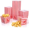 Tebery 30 Pack Plastic Open-Top Popcorn Boxes Reusable Popcorn Containers
