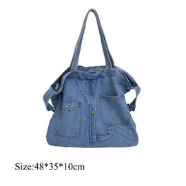 Denim Hobo Bags for Women Retro Jean Shoulder Handbag Casual Large Capacity Tote Satchel Bags for Daily