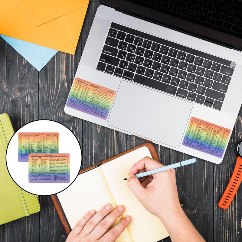 4pcs Windows Shortcut Sticker, Excel Cheat Sheet, Shortcut Stickers for