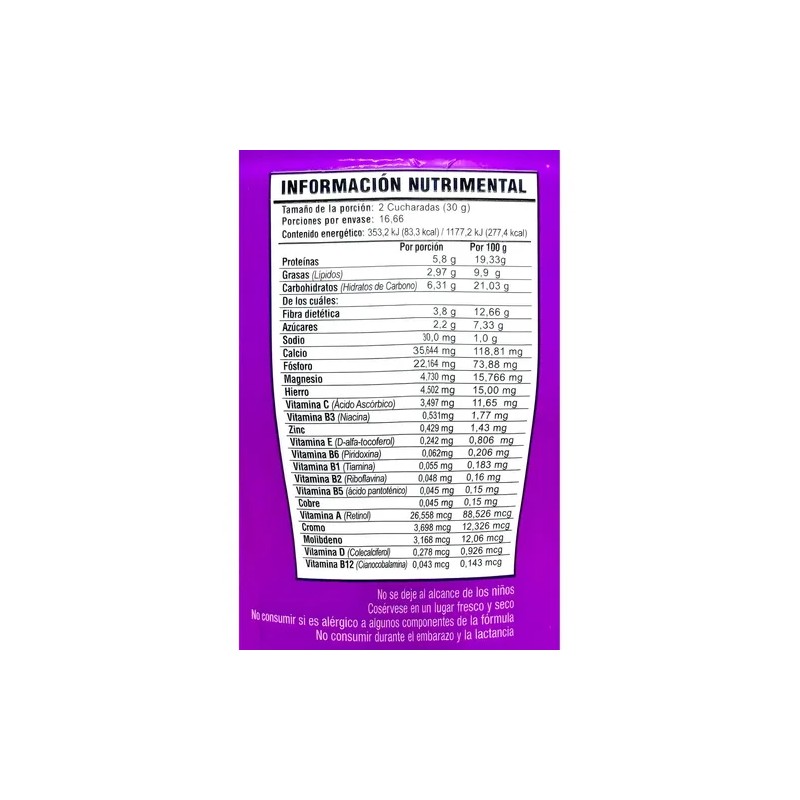 Adios K Malteada Sabor Vainilla 500 G Supra Natura
