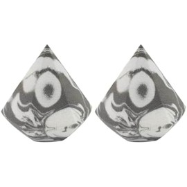 IMIKEYA 2 Borlas de Maquillaje Reutilizables para Polvo Suelto Punta Especial y Zona Plana, Aplicador Exacto Látex para Uso Profesional y Diario Color Aleatorio