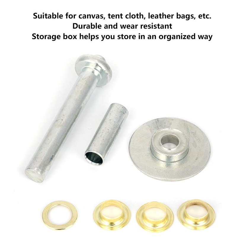 103 Piece Grommet Set Iron Galvanised Tent Eyelets Washer Installation